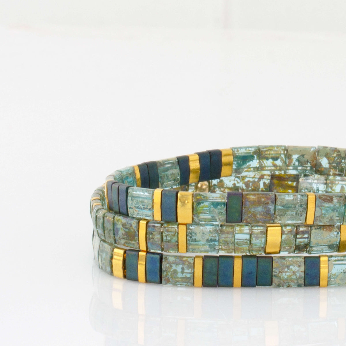 Custom Tila Morse Code Bracelet - Speckled Collection