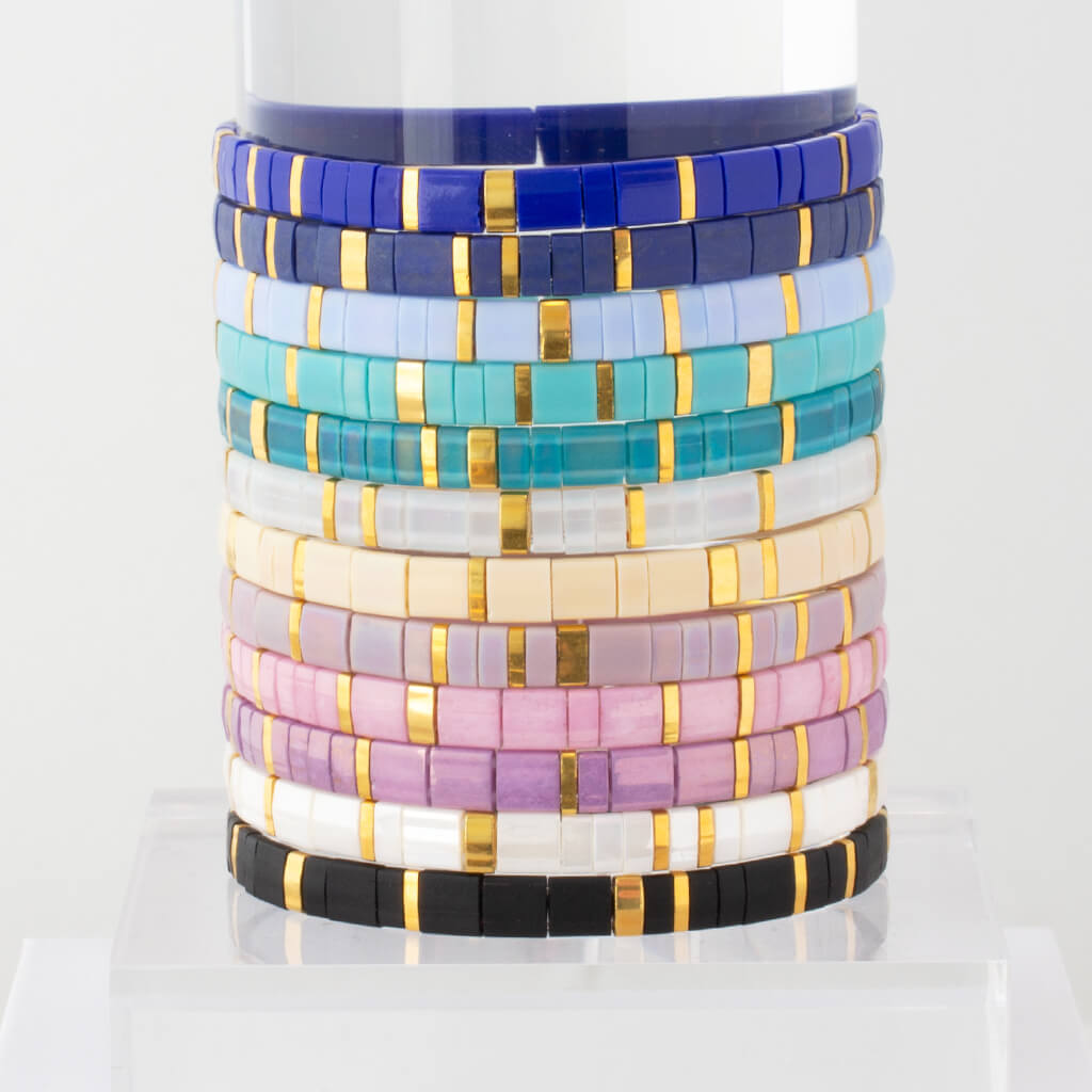 Custom Tila Morse Code Bracelet -  Solid Collection