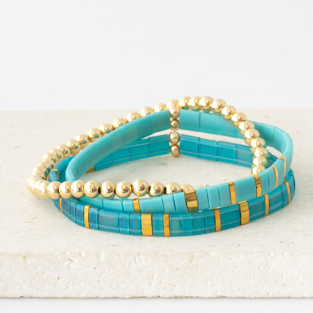 Custom Tila Morse Code Bracelet -  Solid Collection