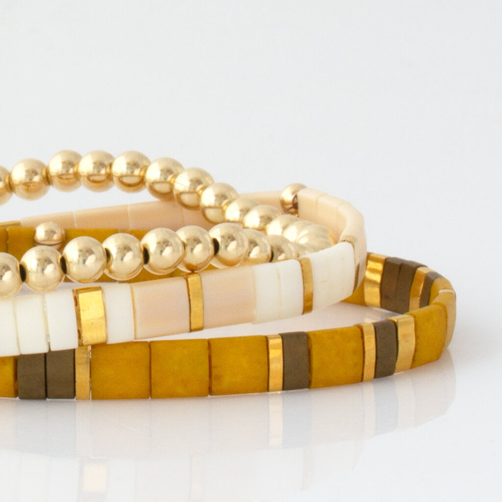 Custom Tila Morse Code Bracelet - Two-Tone Collection
