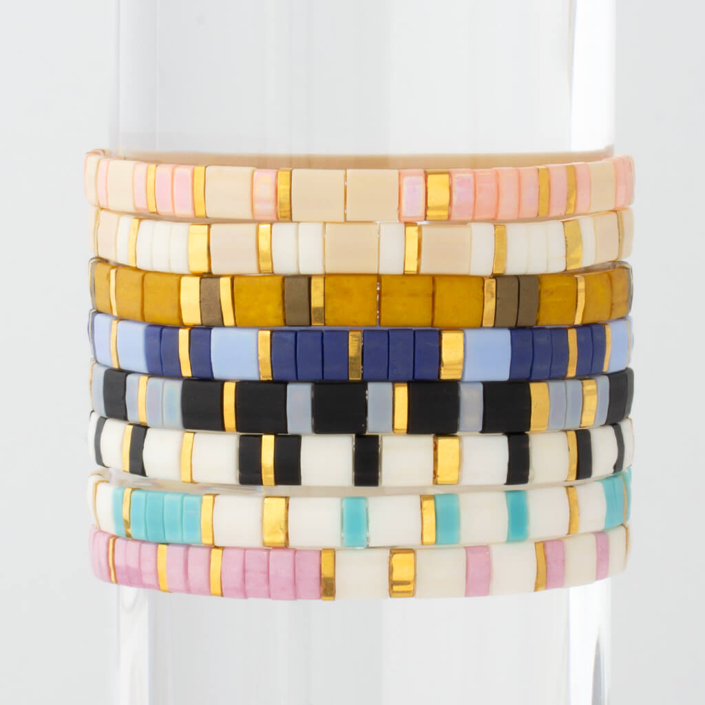 Custom Tila Morse Code Bracelet - Two-Tone Collection