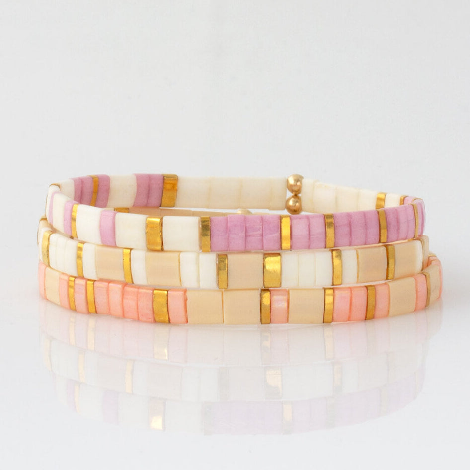 Custom Tila Morse Code Bracelet - Two-Tone Collection
