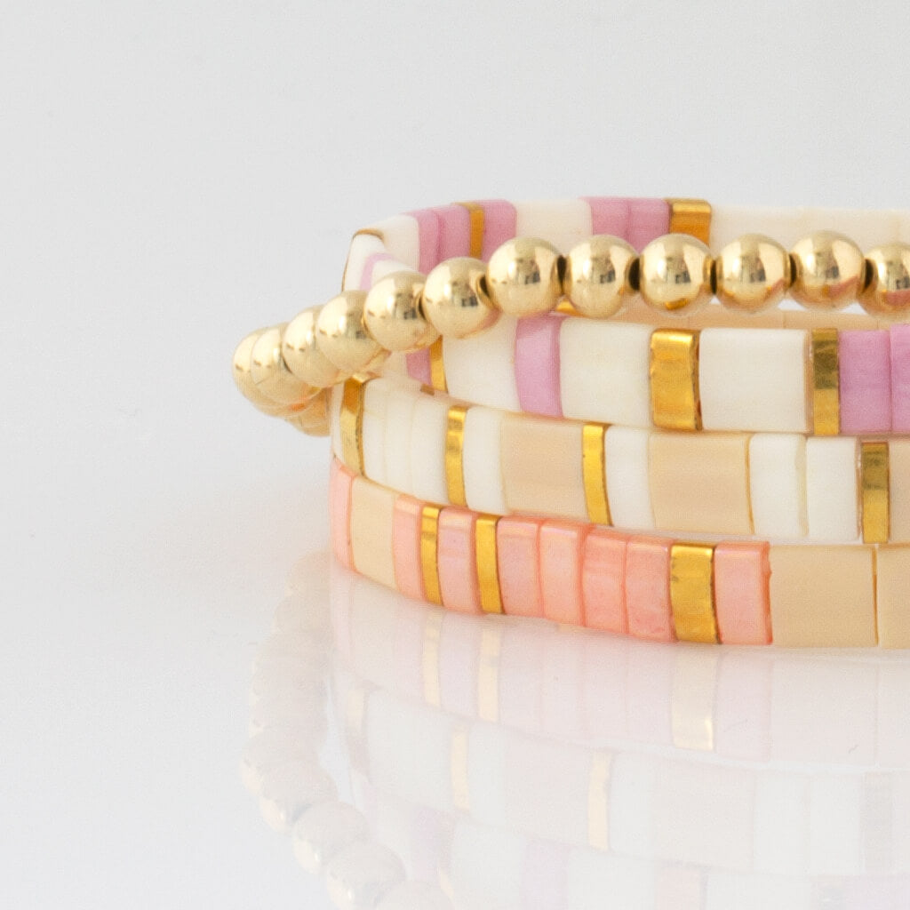 Custom Tila Morse Code Bracelet - Two-Tone Collection