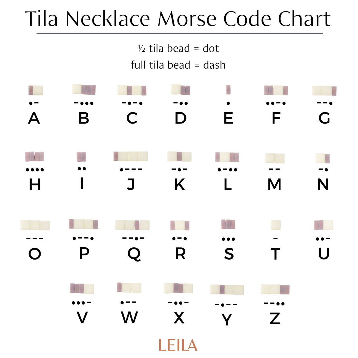 Tila Morse Code Necklace - Solid Collection