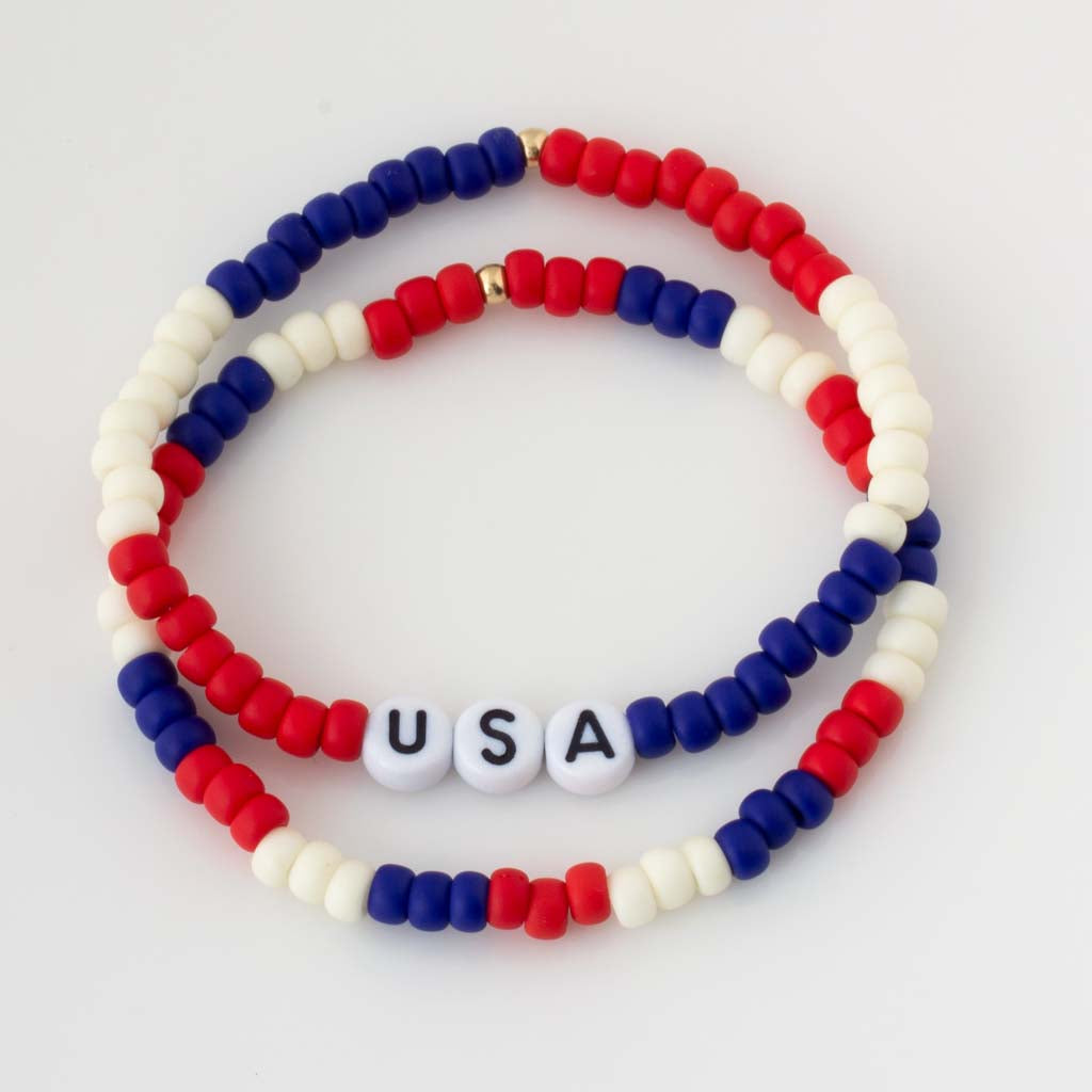 U.S.A. Bubble Bracelet Set