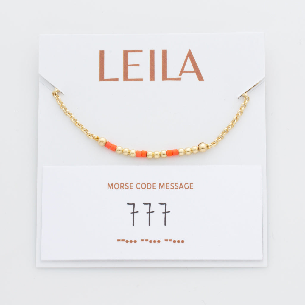 Angel Numbers Morse Code Bracelet