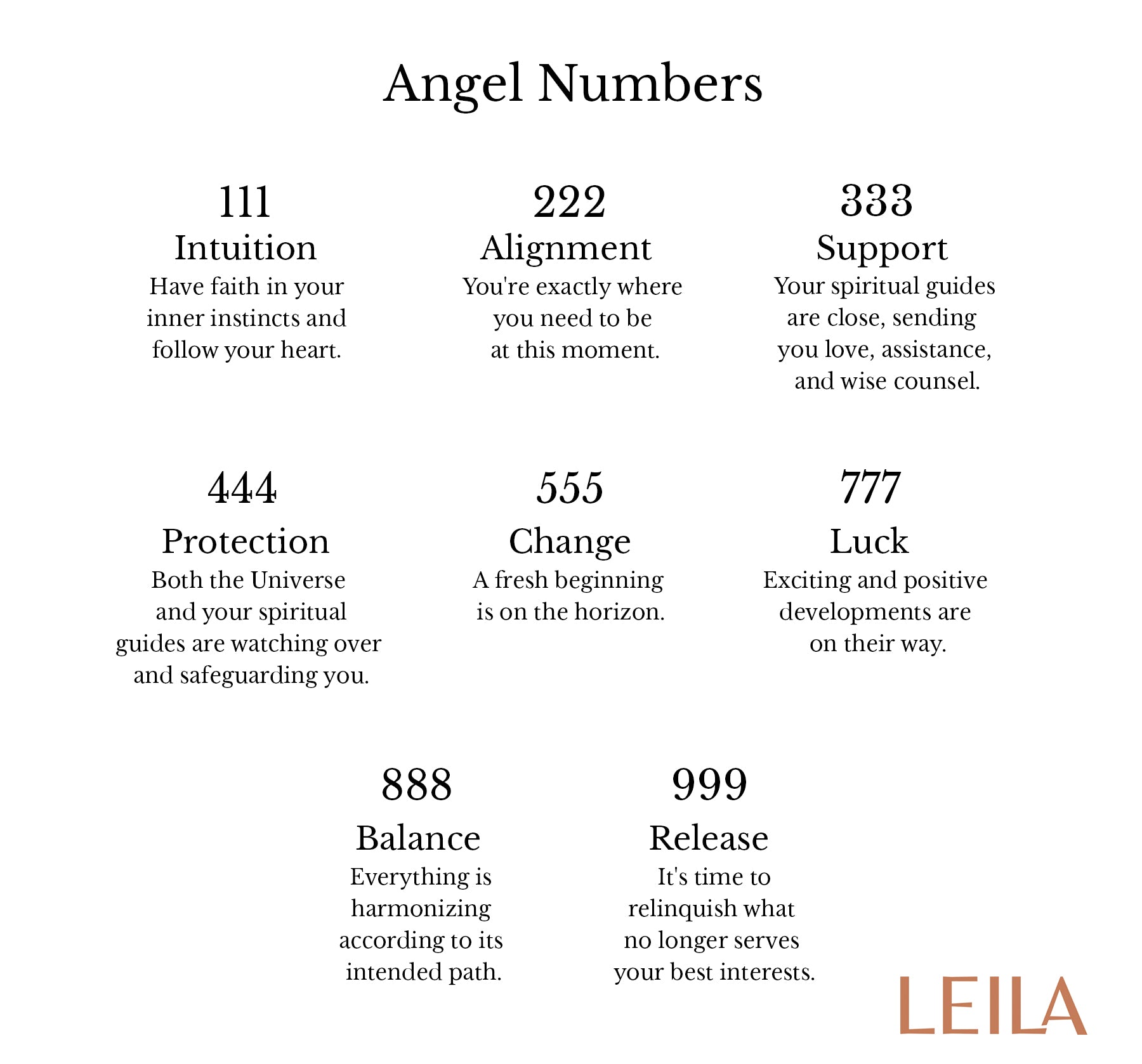 Angel Numbers Vertical Necklace - LEILA