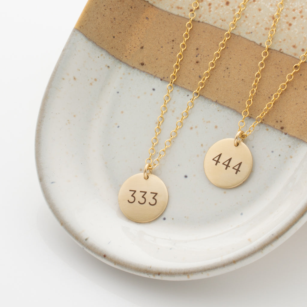 Angel Numbers Disc Necklace