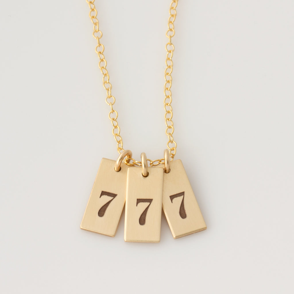 Angel Numbers Tag Necklace