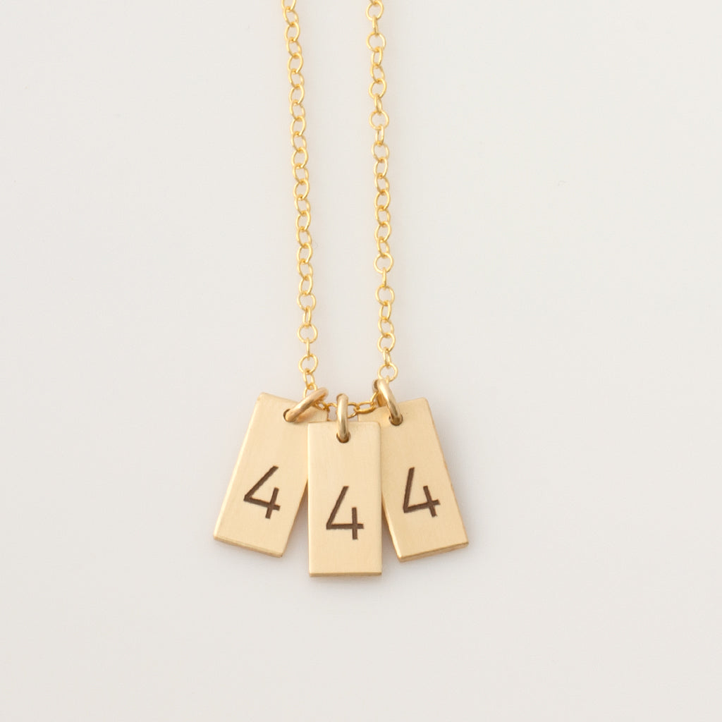 Angel Numbers Tag Necklace