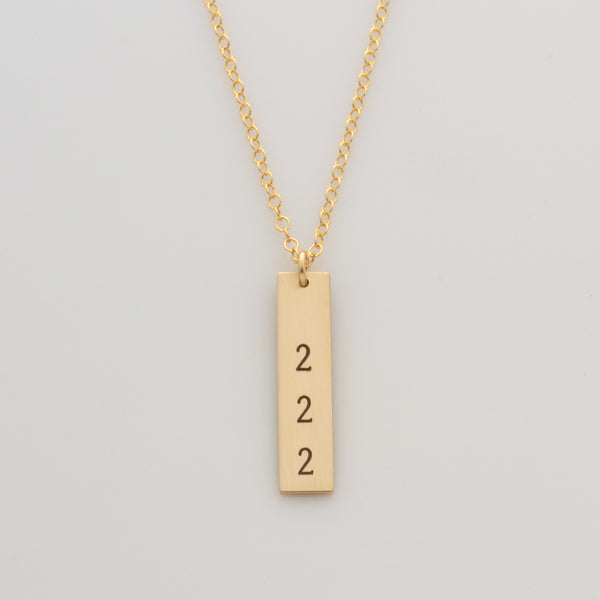 Angel Numbers Vertical Necklace - LEILA