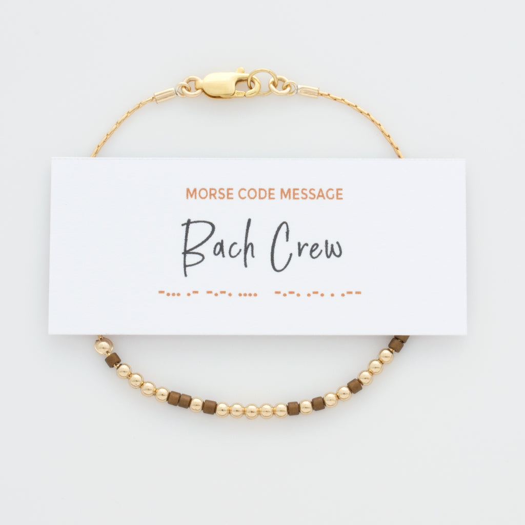 &quot;Bach Crew&quot; Morse Code Bracelet