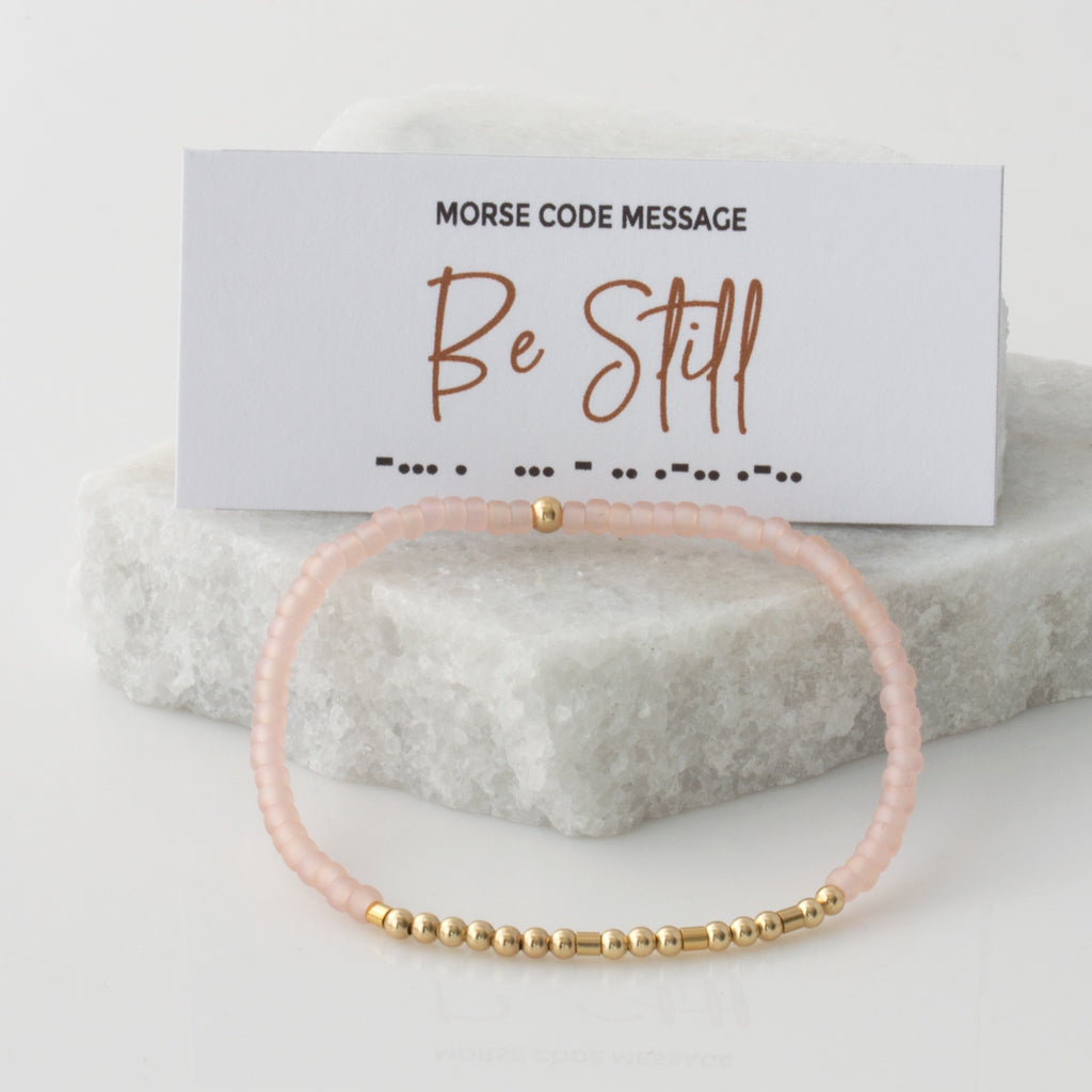 &quot;Be Still&quot; Endless Whisper Morse Code Bracelet