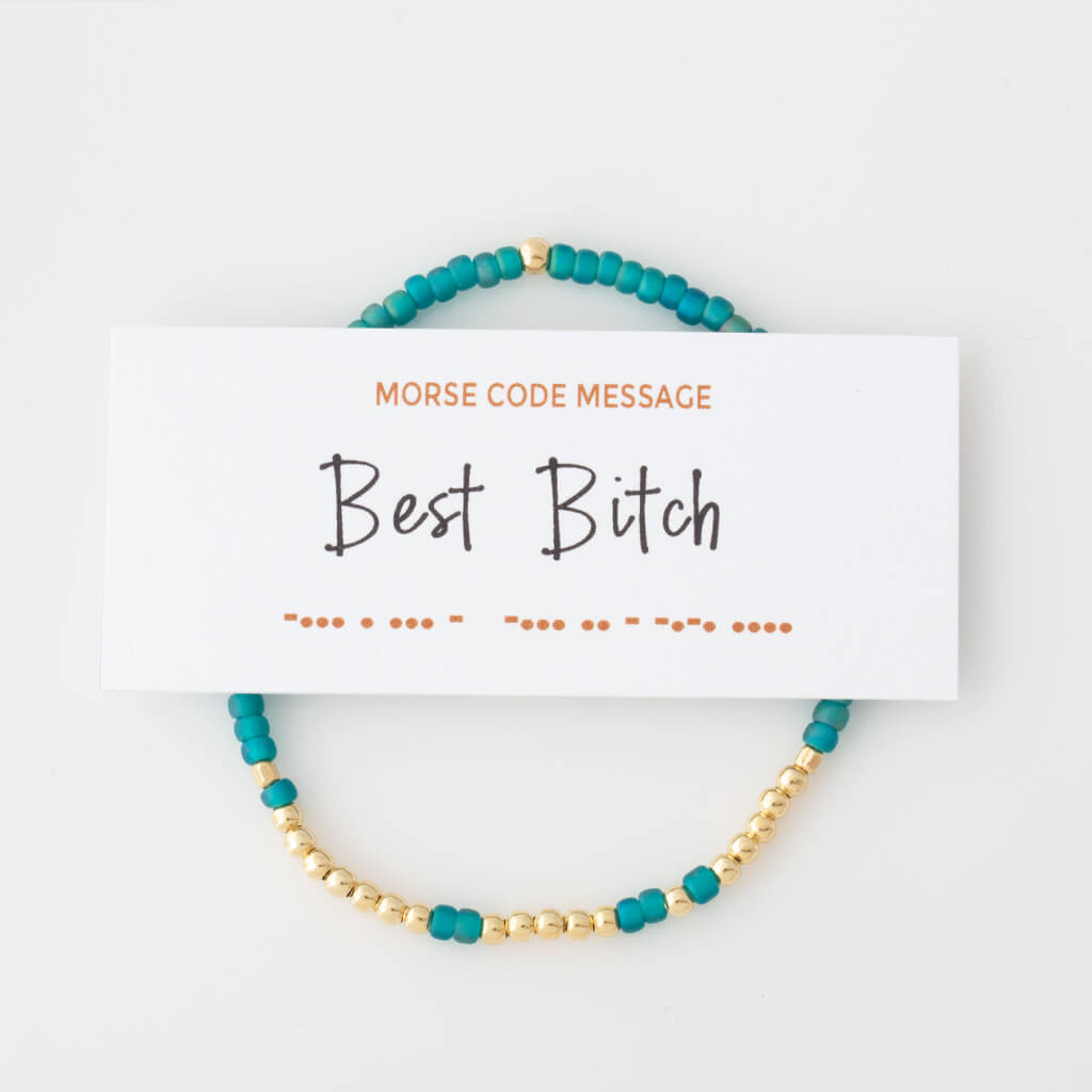 "Best Bitch" Endless Morse Code Bracelet