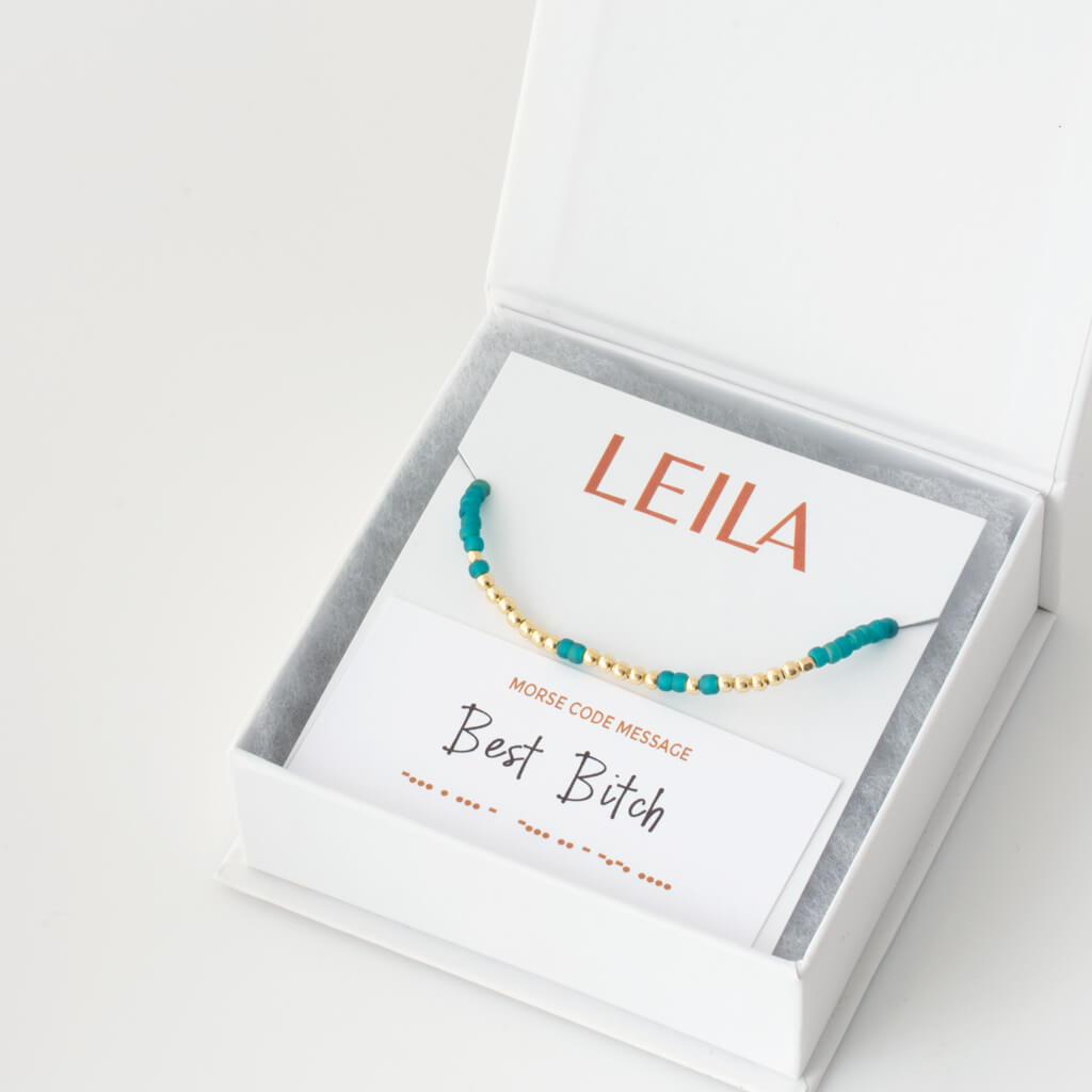 "Best Bitch" Endless Morse Code Bracelet