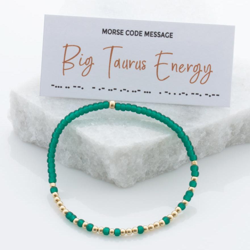 Zodiac Endless Morse Code Bracelet