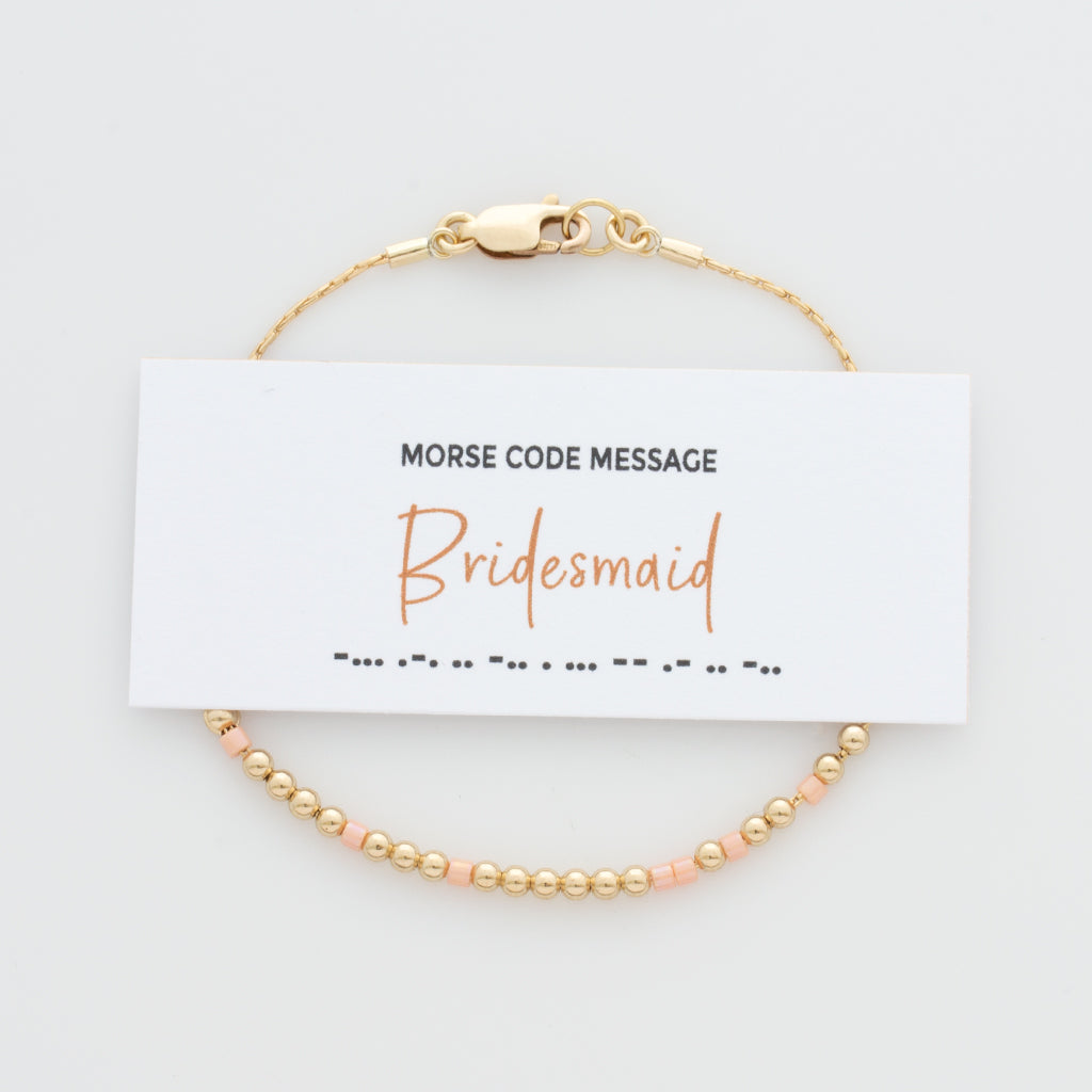 &quot;Bridesmaid&quot; Morse Code Bracelet