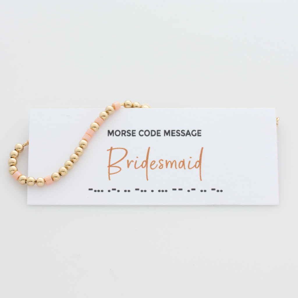 &quot;Bridesmaid&quot; Morse Code Bracelet