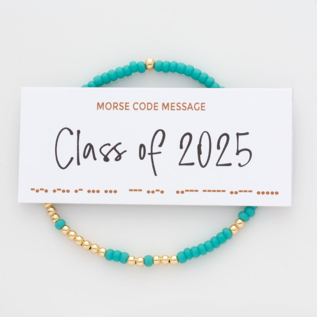 "Class of 2025" Endless Morse Code Bracelet