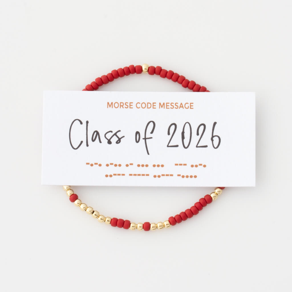 Class of 2026 Endless Morse Code Bracelet