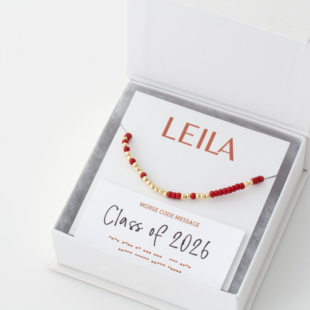 Class of 2026 Endless Morse Code Bracelet
