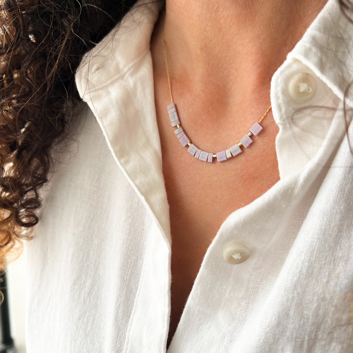 Color Block Morse Code &quot;Fuck It&quot; Necklace