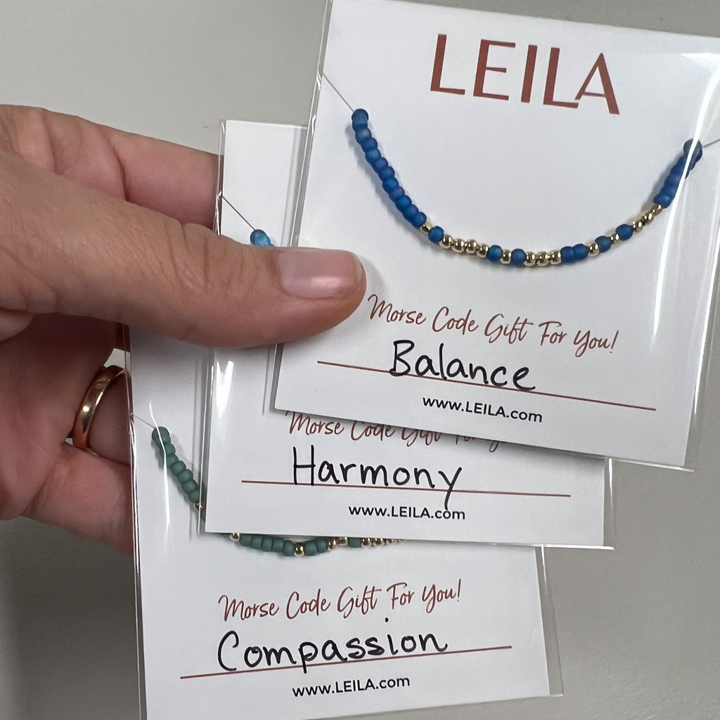 Custom Endless Morse Code Bracelet