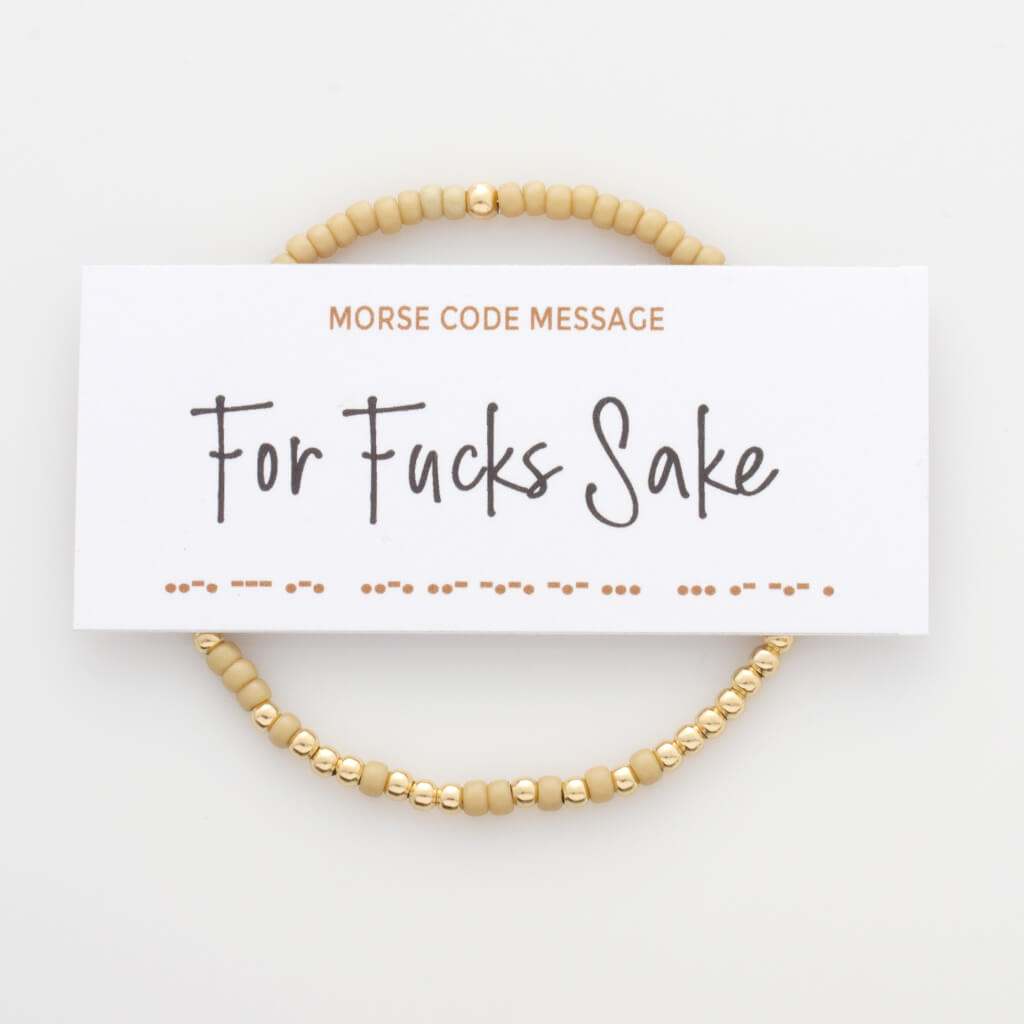 "For Fucks Sake" Endless Morse Code Bracelet*
