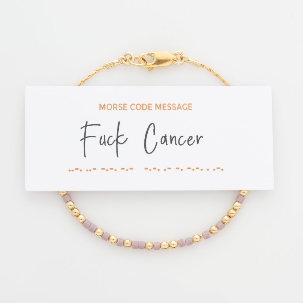 &quot;Fuck Cancer&quot; Morse Code Bracelet