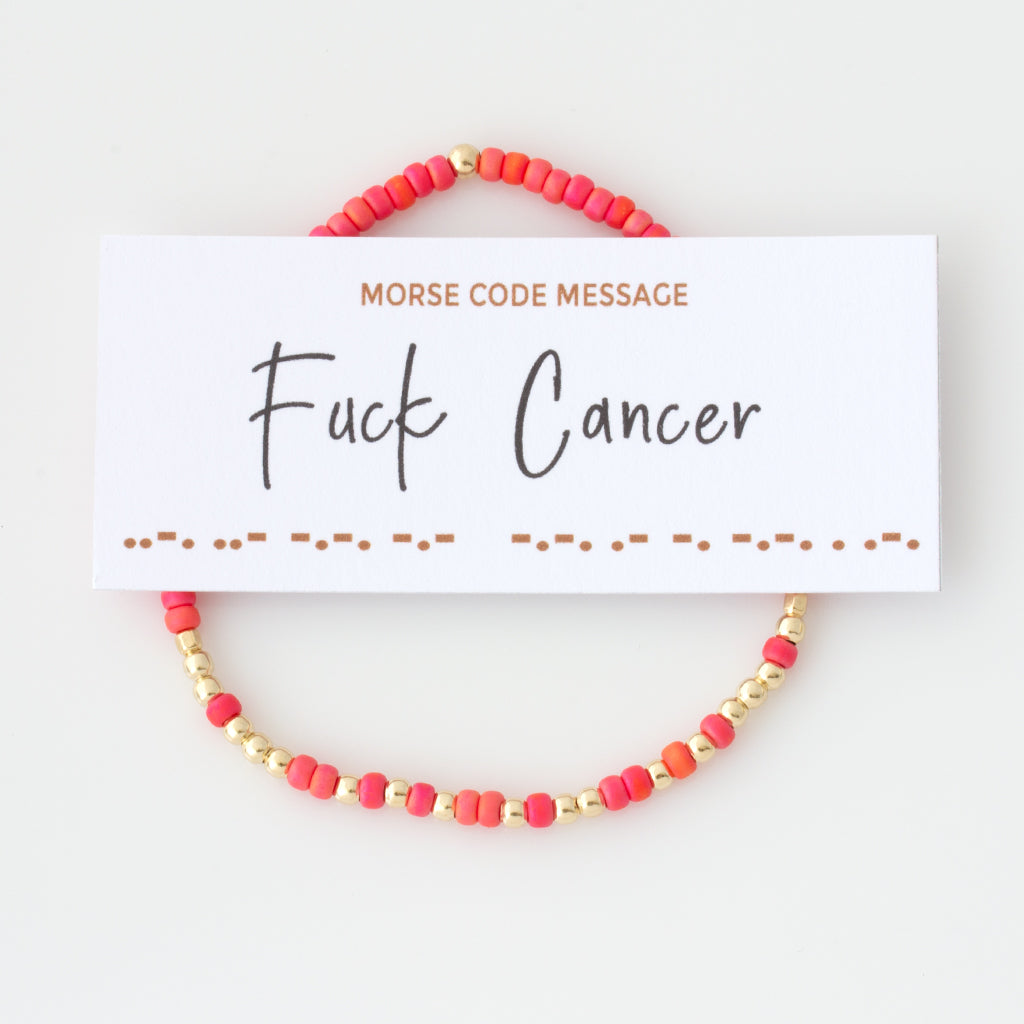 Fuck Cancer Morse Code Bracelet - LEILA