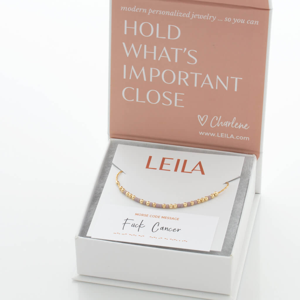 "Fuck Cancer" Morse Code Bracelet