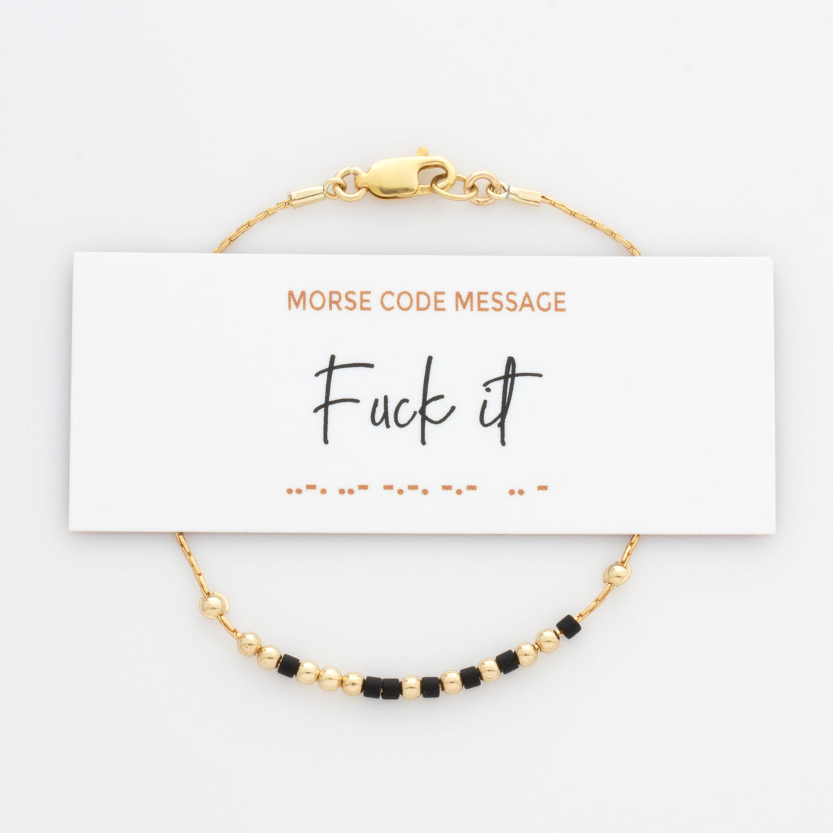 &quot;Fuck It&quot; Morse Code Bracelet