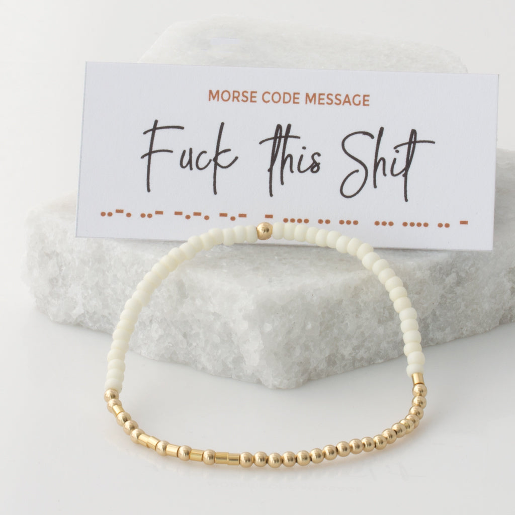 &quot;Fuck This Shit&quot; Endless Whisper Morse Code Bracelet