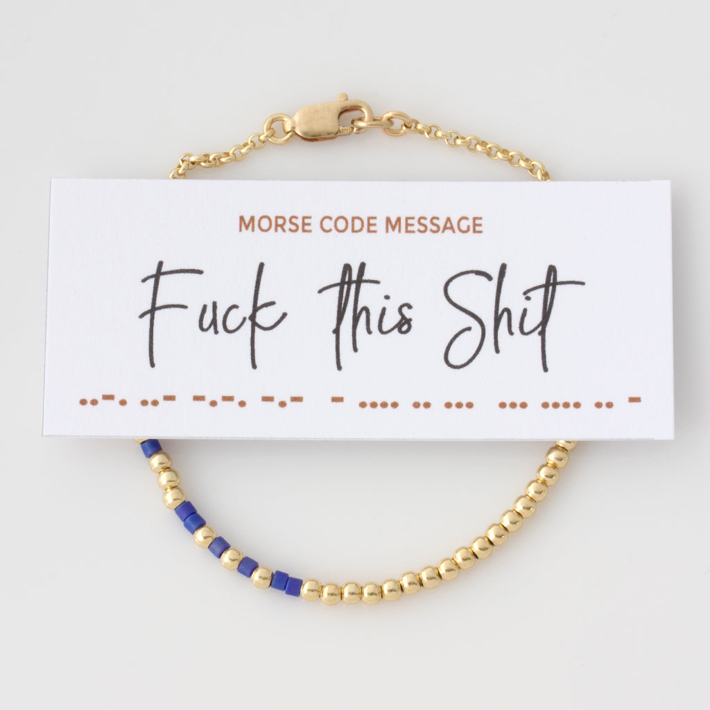 &quot;Fuck This Shit&quot; Morse Code Bracelet