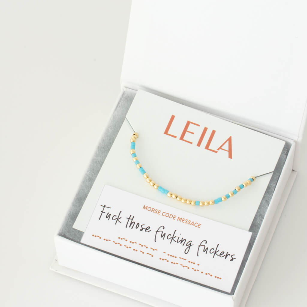 "Fuck Those Fucking Fuckers" Morse Code Bracelet