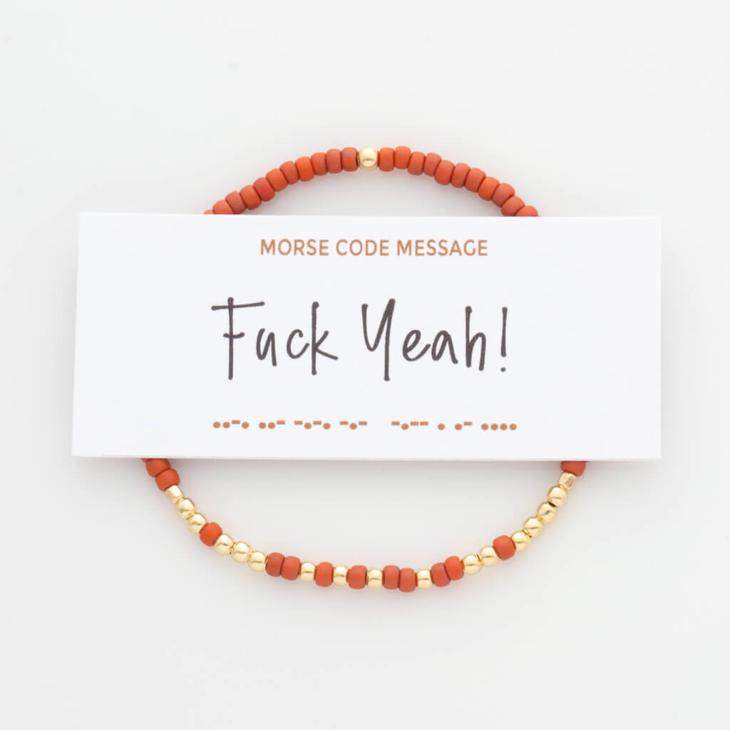 &quot;Fuck Yeah!&quot; Endless Morse Code Bracelet