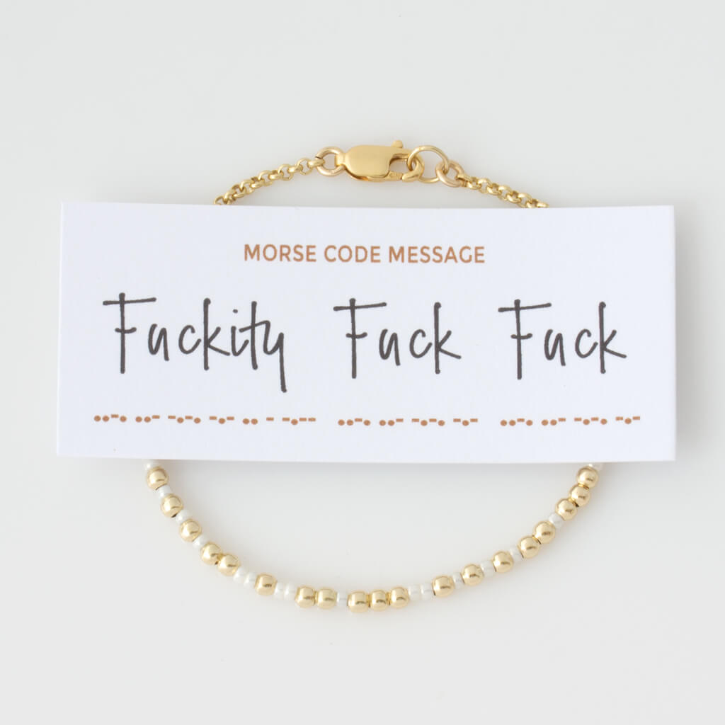 &quot;Fuckity Fuck Fuck&quot; Morse Code Bracelet