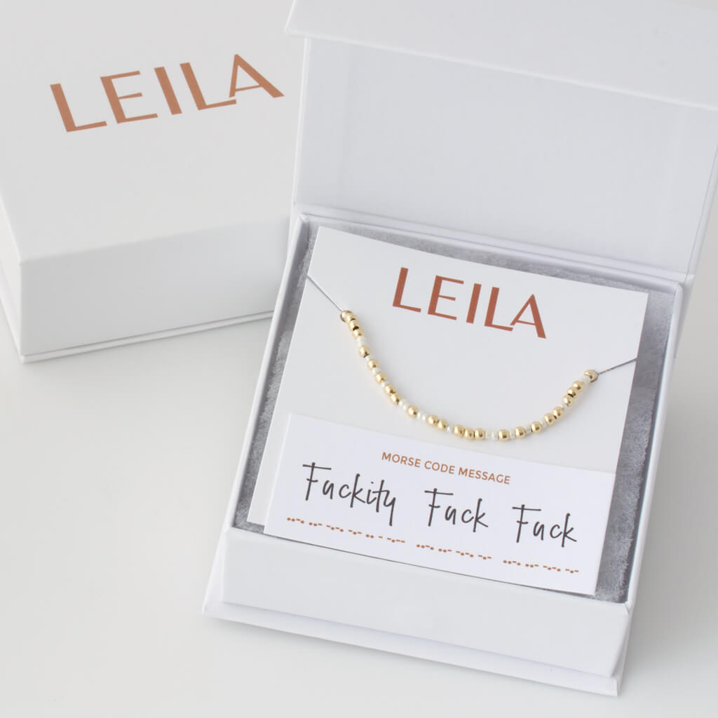 &quot;Fuckity Fuck Fuck&quot; Morse Code Bracelet