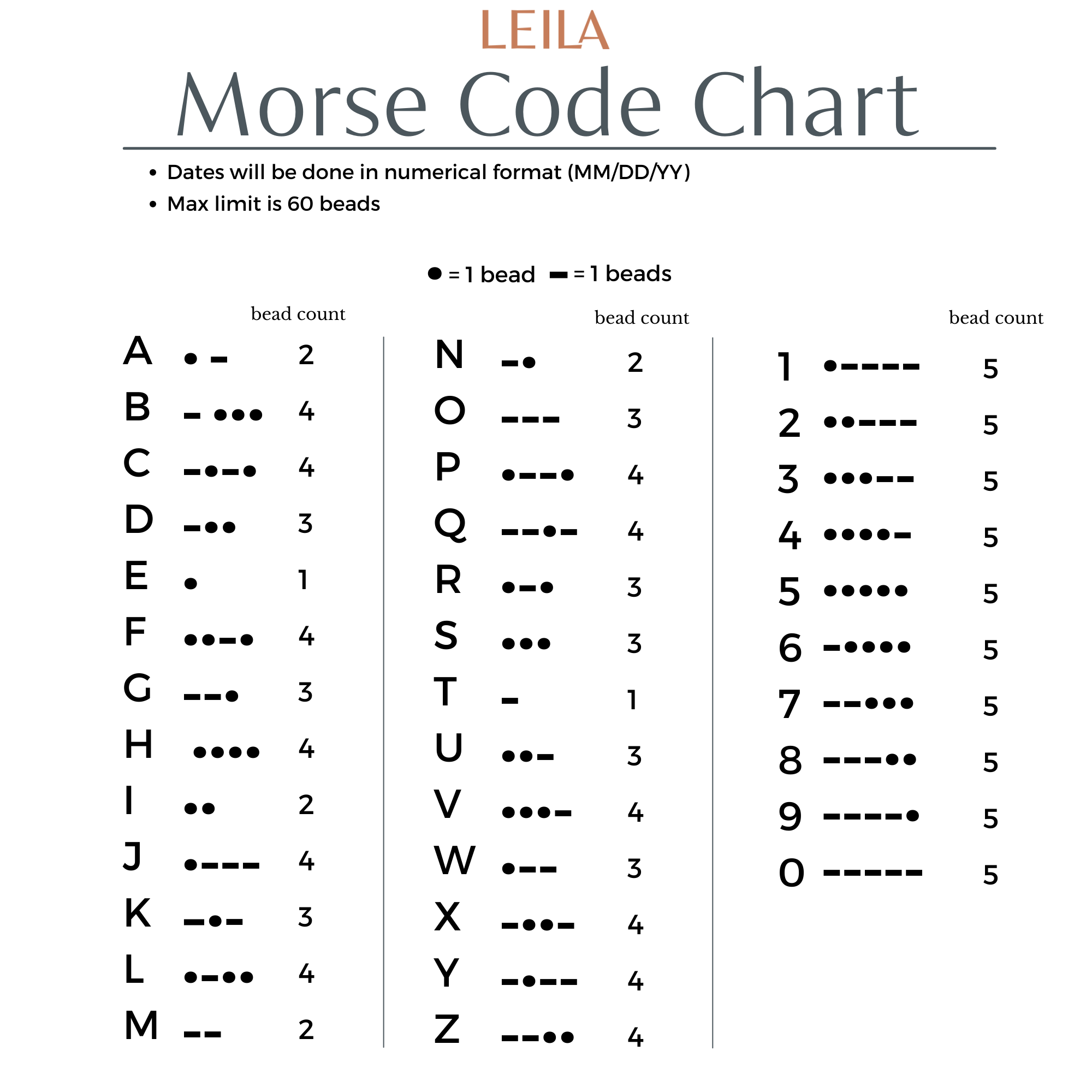 Morse Code Shop Custom Mixed Metal Morse Code - LEILA