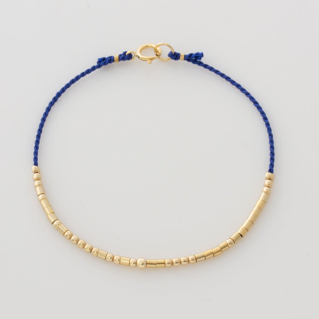 Custom Golden Silk Morse Code Bracelet
