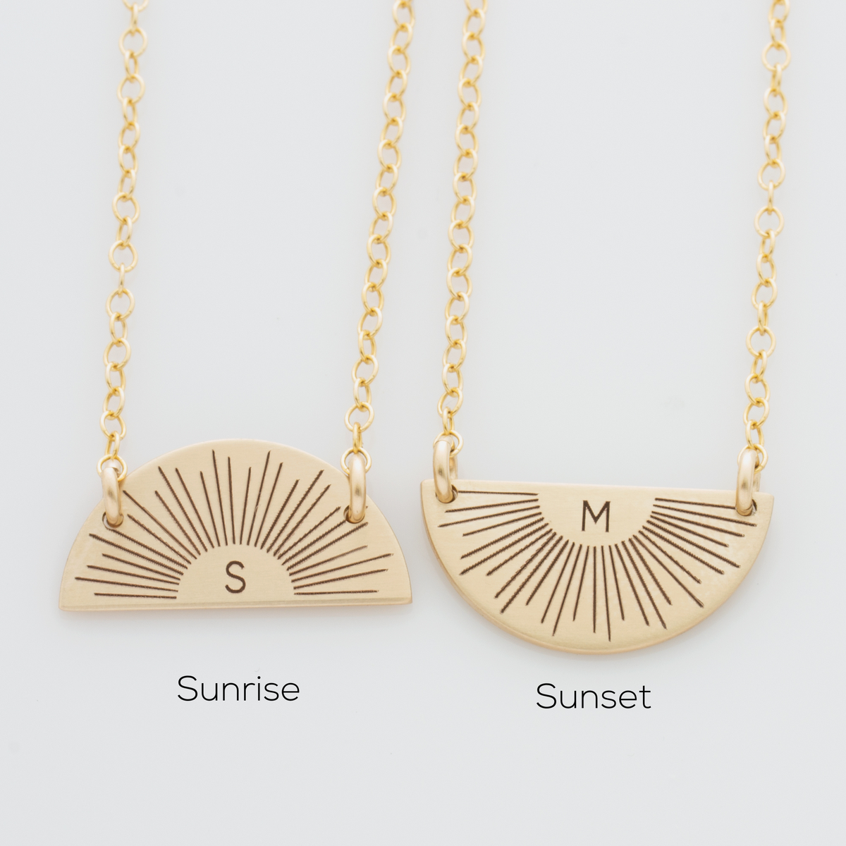 Initial Sunrise/Sunset Necklace