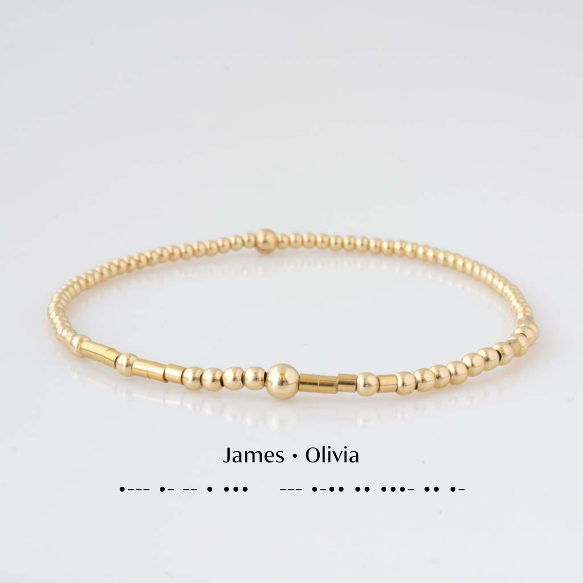 Custom Endless Luxe Morse Code Bracelet