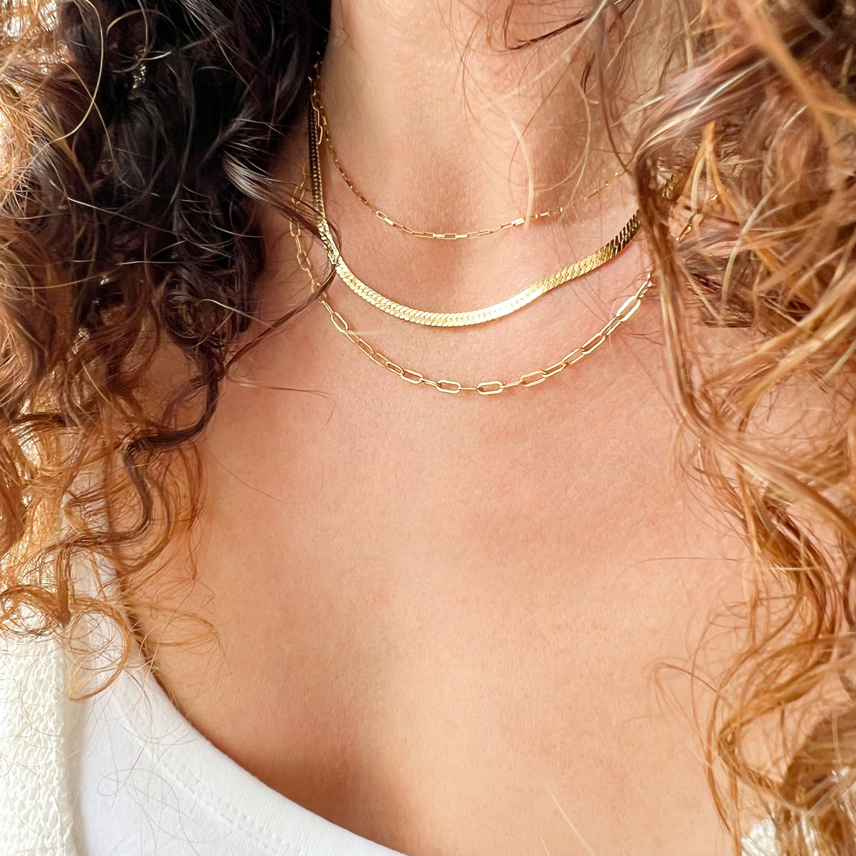 Buy Gold Layered Necklace Set, Snake Chain, Layered Necklace Set, Dainty  Necklaces, Multi Layered Necklace, Herringbone Necklace, Gold Necklace  Online in India - Etsy