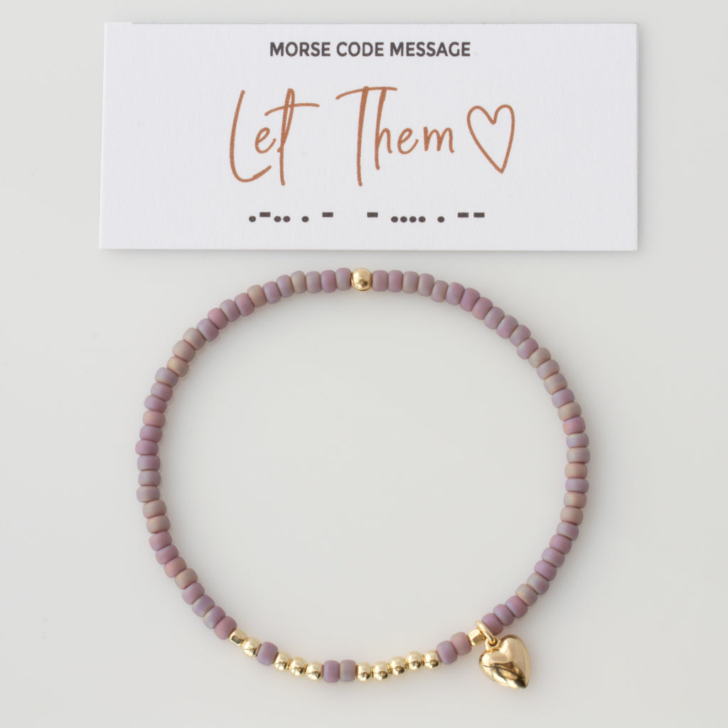 &quot;Let Them&quot; Endless Morse Code Bracelet