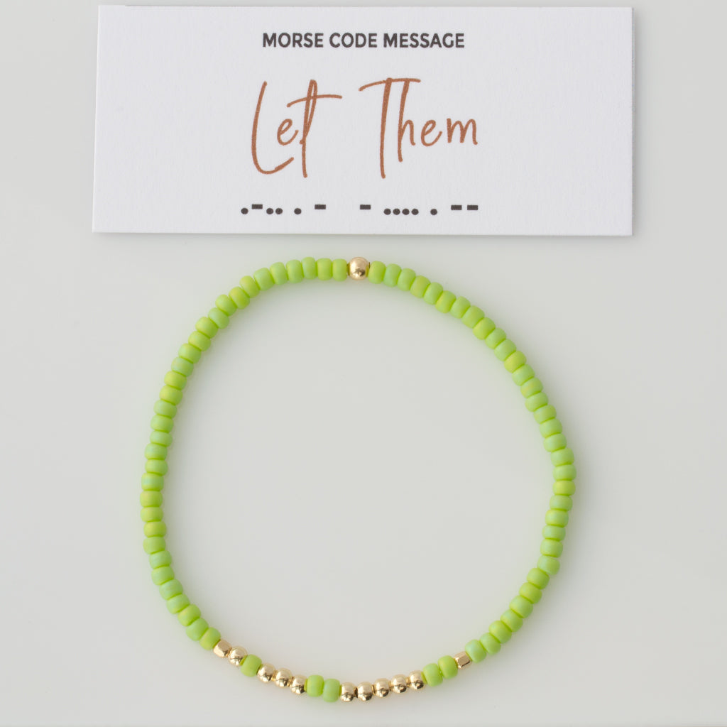 &quot;Let Them&quot; Endless Morse Code Bracelet