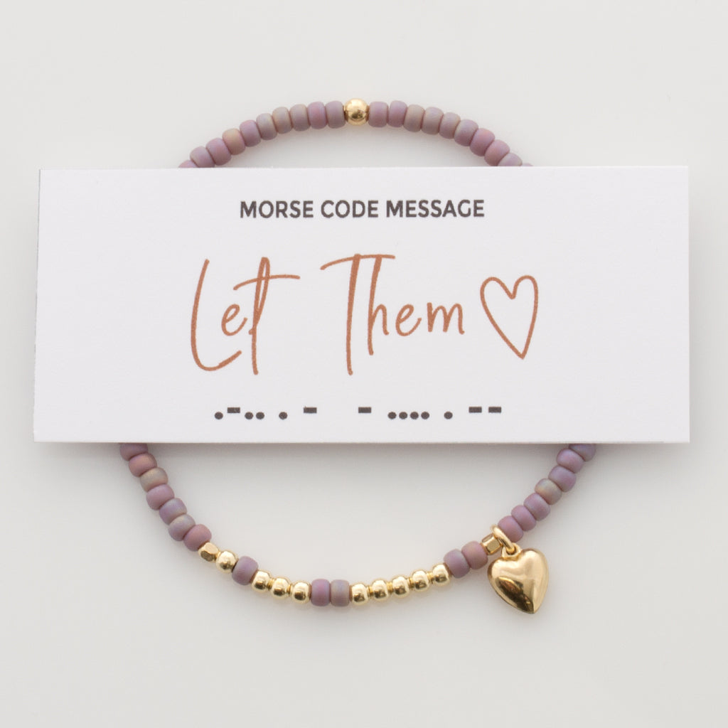 &quot;Let Them&quot; Endless Morse Code Bracelet