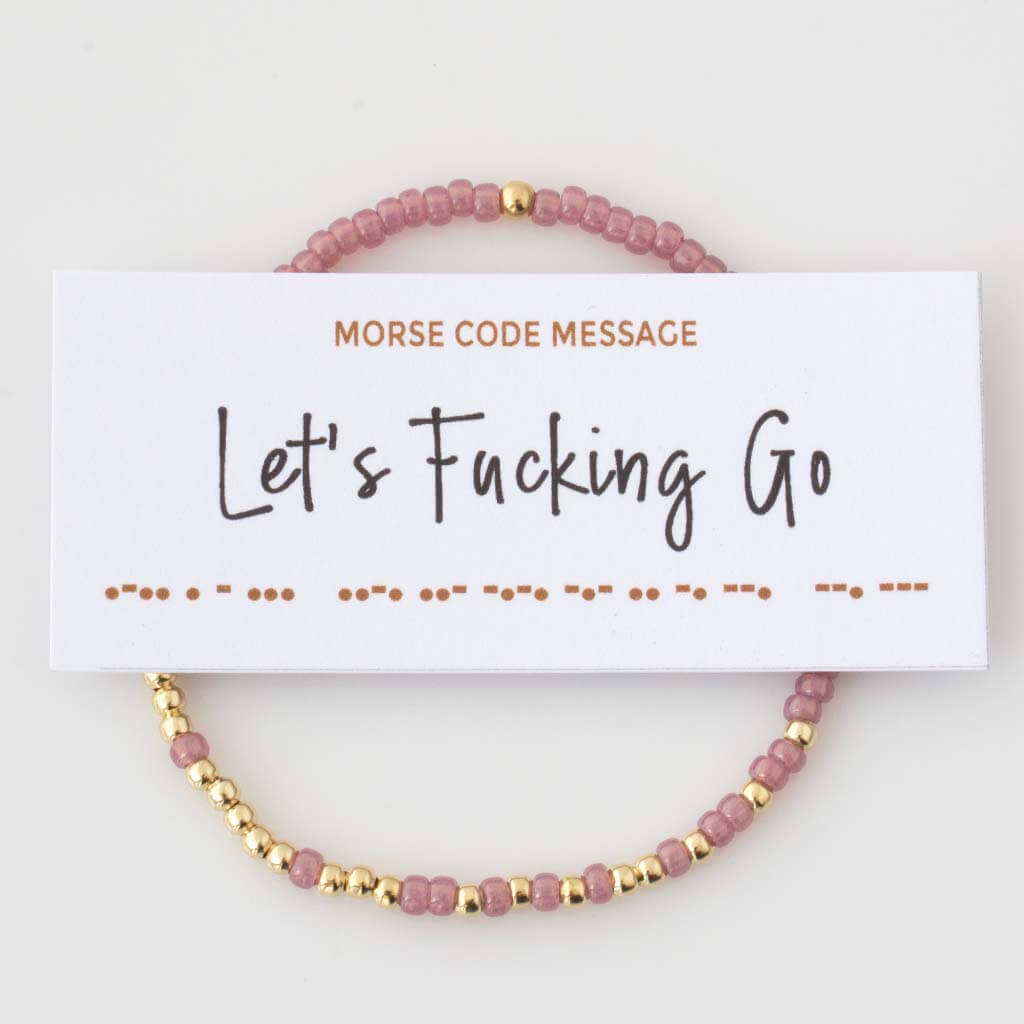 "Let's Fucking Go" Endless Morse Code Bracelet