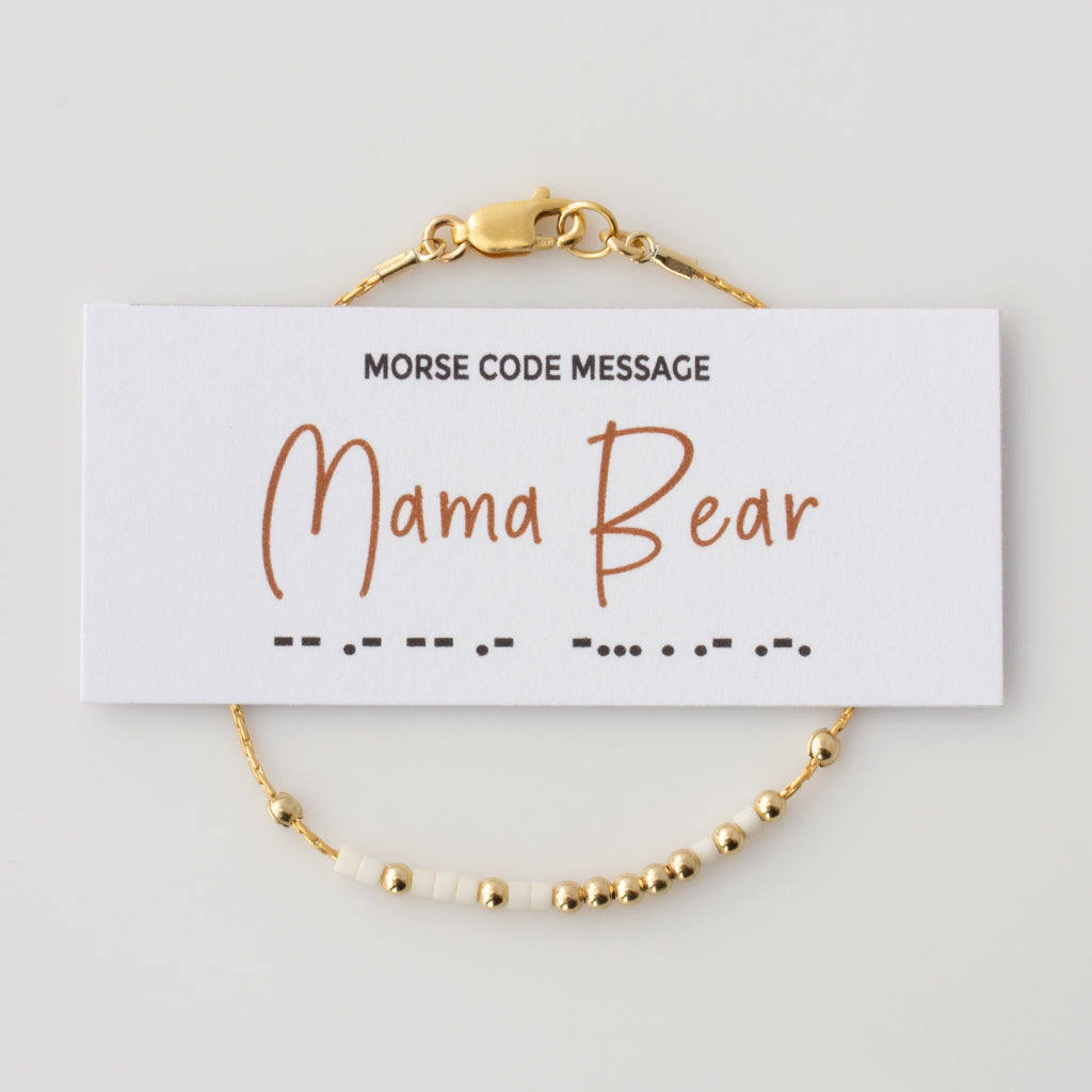 &quot;Mama Bear&quot; Morse Code Bracelet