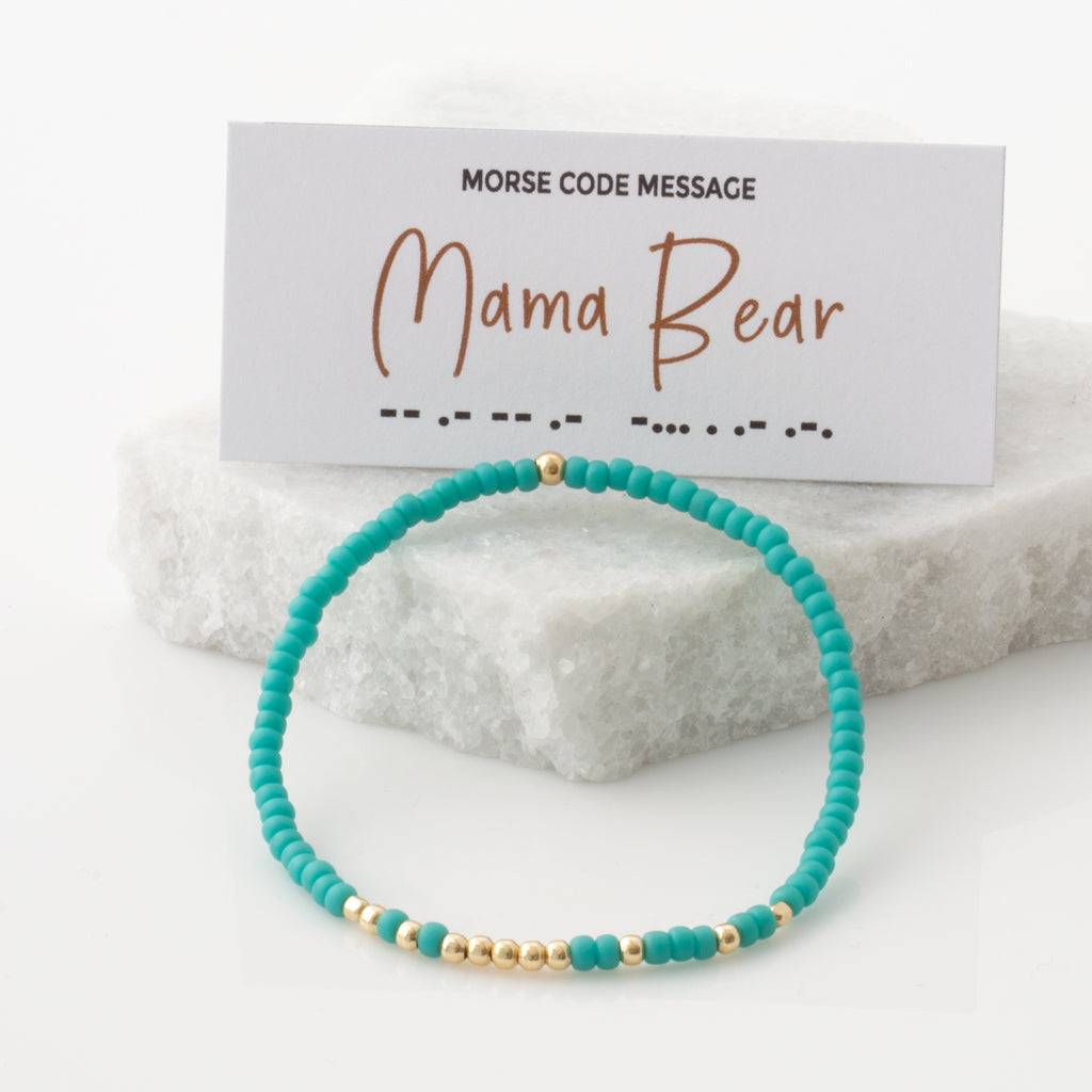 &quot;Mama Bear&quot; Endless Morse Code Bracelet