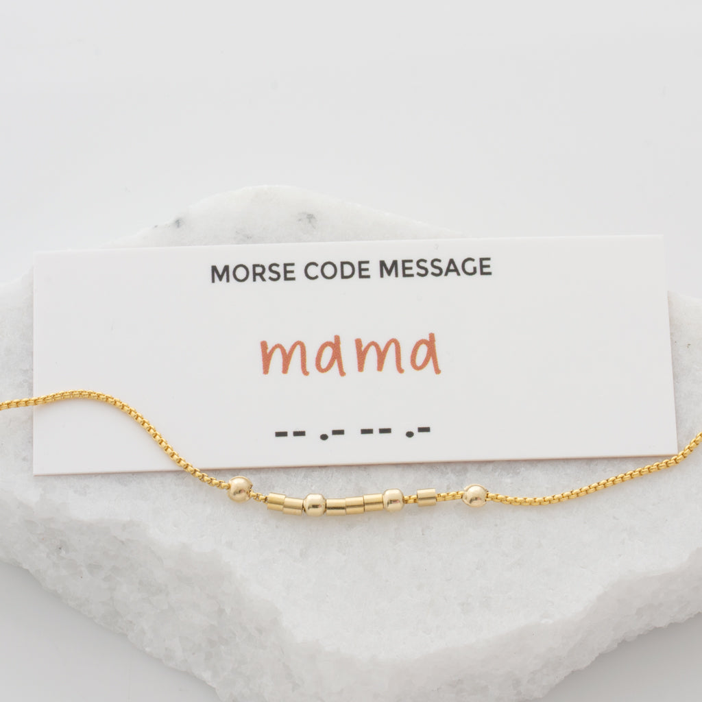 Morse Code Bracelet with Mama quote Hidden Message, makes the perfect gift for your best friend or sister